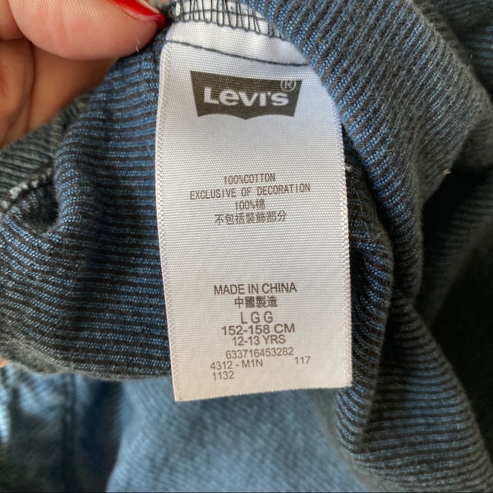 Levi’s denim jean jumper dress overall size Large - Picture 7 of 7